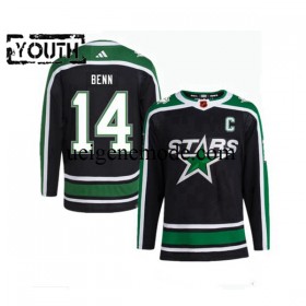 Kinder Dallas Stars Eishockey Trikot Jamie Benn 14 Adidas 2022-2023 Reverse Retro Schwarz Authentic